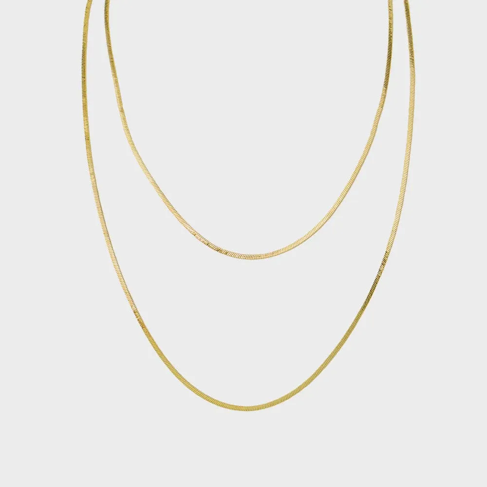 Jolie & Deen | 2 Layer Snake Chain Necklace
