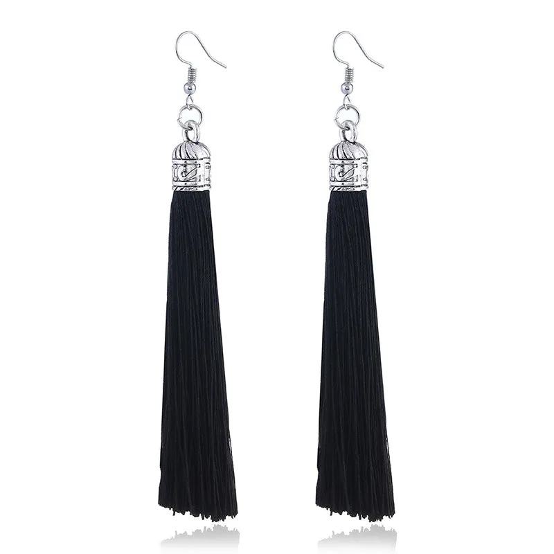 Kaya Long Tassel Earrings