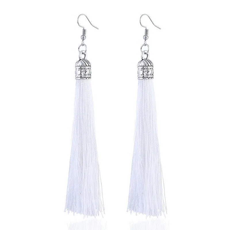 Kaya Long Tassel Earrings