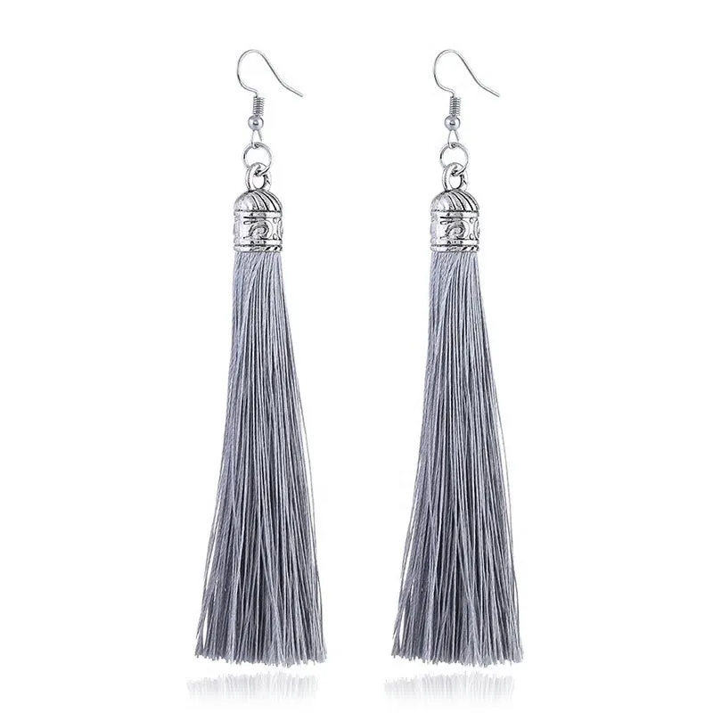 Kaya Long Tassel Earrings