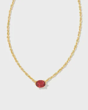 Kendra Scott Cailin Burgundy Crysta Gold Necklace