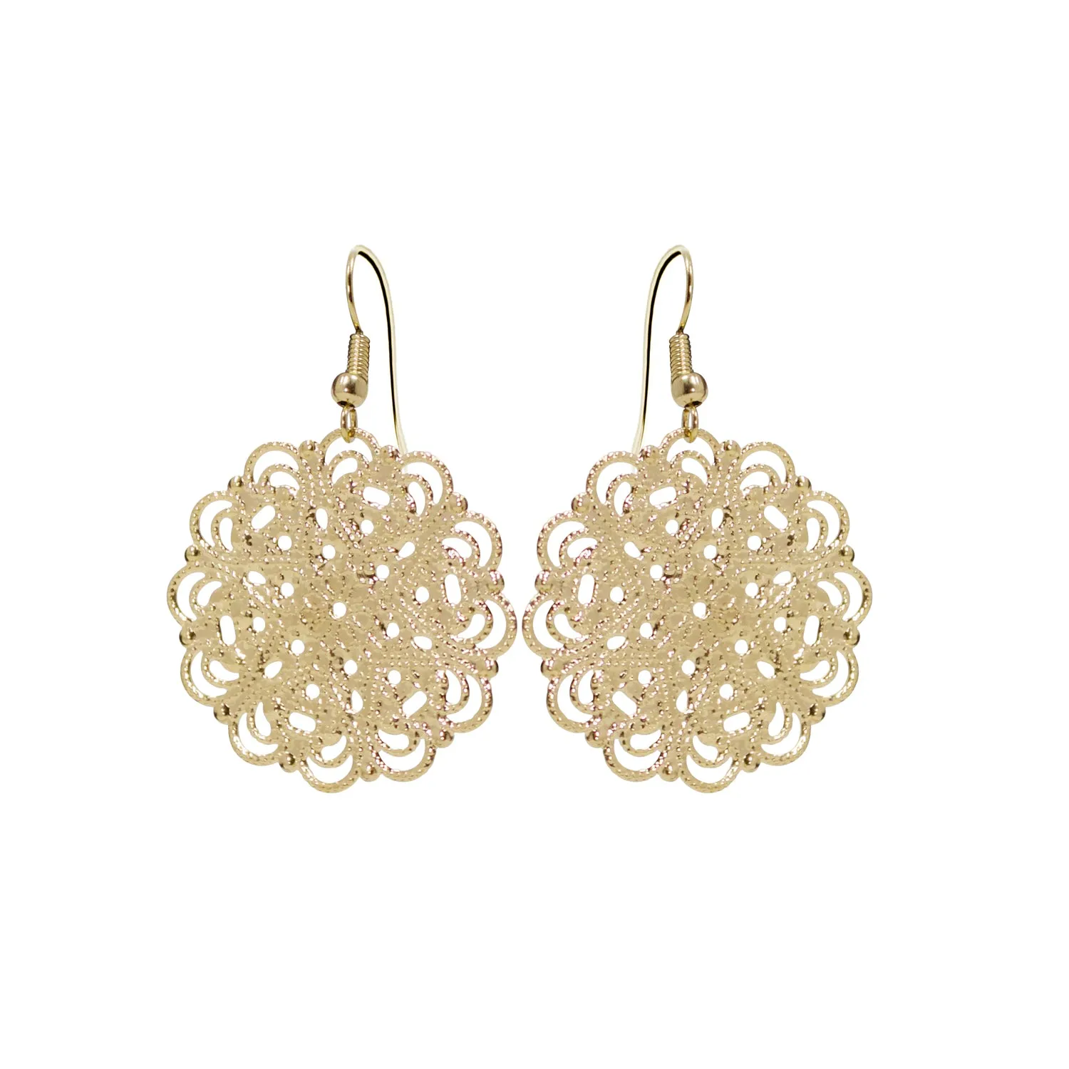 Lacey Yellow Gold Earrings