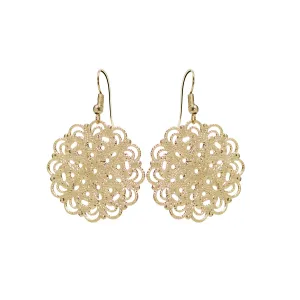 Lacey Yellow Gold Earrings