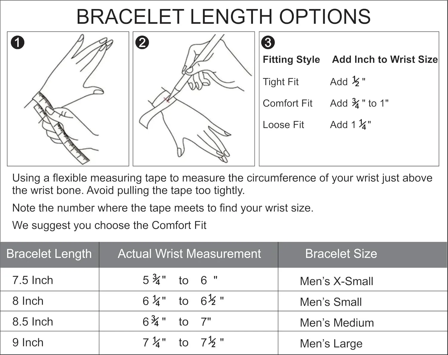 LeCalla Solid Real 925 Sterling Silver Classic Men's Link Bracelets | Italian Silver Bracelets for Men | Handmade Classic Design Chain Bracelet for Men 8, 8.5 Inches, Made in Italy