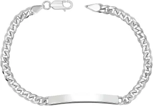 LeCalla Solid Real 925 Sterling Silver Classic Men's Link Bracelets | Italian Silver Bracelets for Men | Handmade Classic Design Chain Bracelet for Men 8, 8.5 Inches, Made in Italy