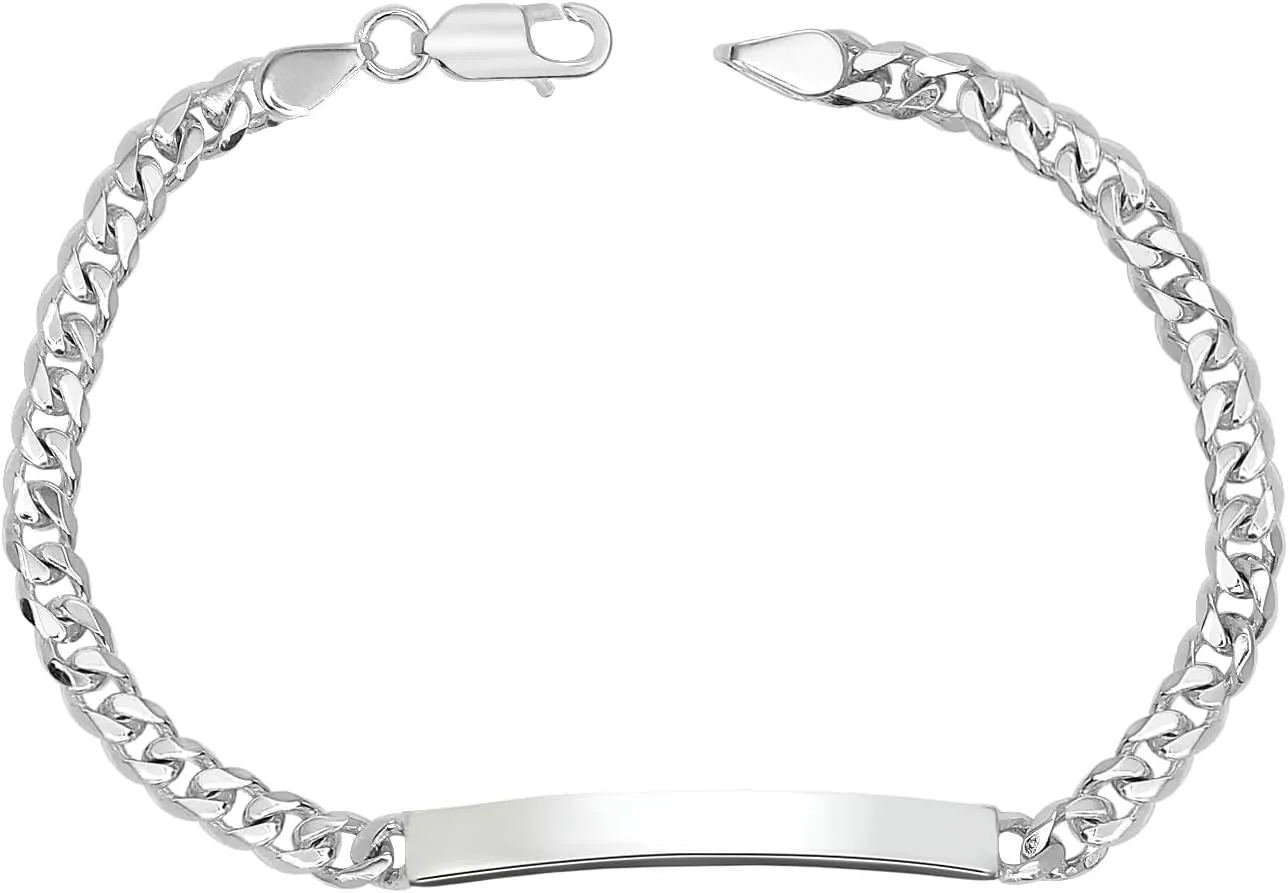 LeCalla Solid Real 925 Sterling Silver Classic Men's Link Bracelets | Italian Silver Bracelets for Men | Handmade Classic Design Chain Bracelet for Men 8, 8.5 Inches, Made in Italy