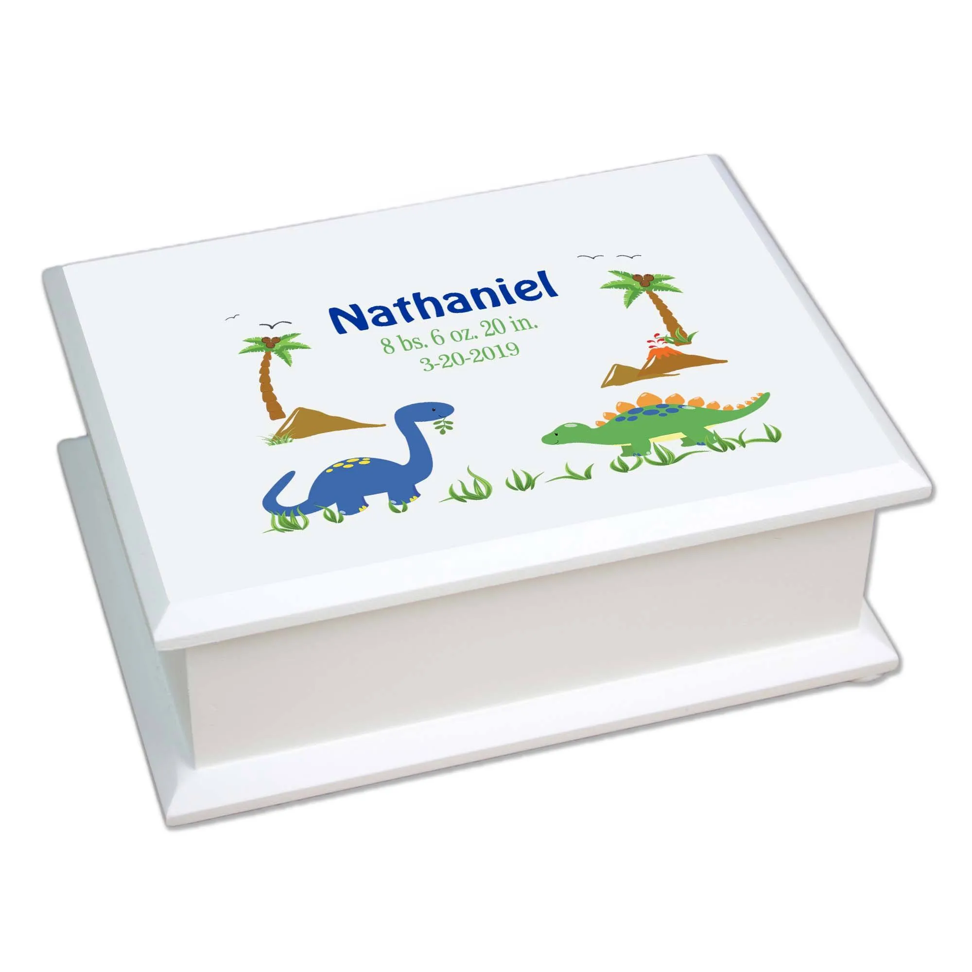 Lift Top Jewelry Box - Dinosaur