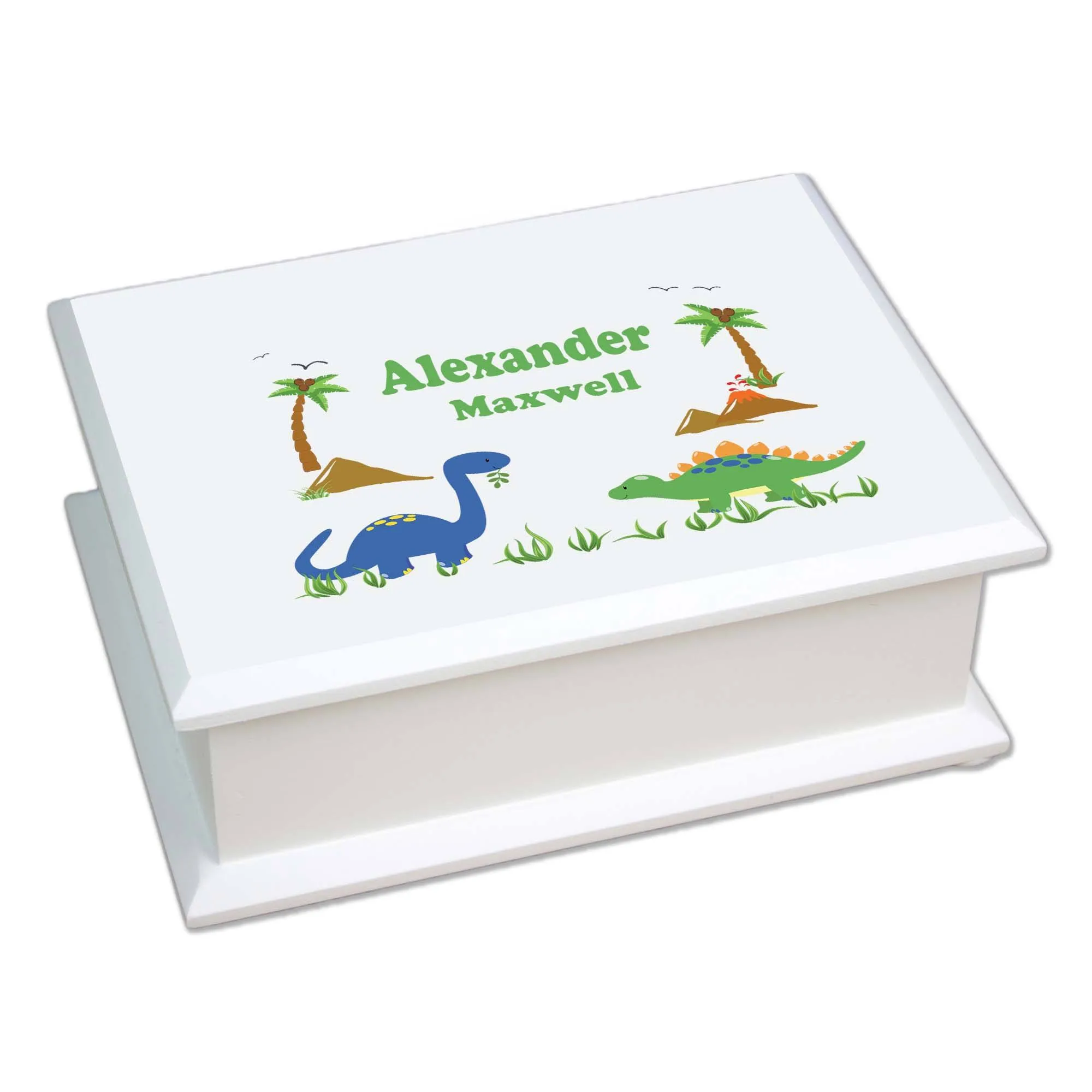 Lift Top Jewelry Box - Dinosaur