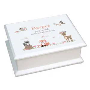 Lift Top Jewelry Box - Gray Woodland