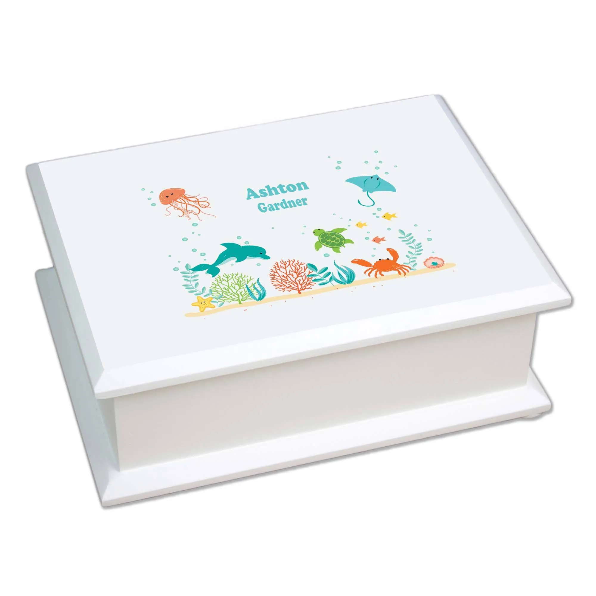 Lift Top Jewelry Box - Sea Life
