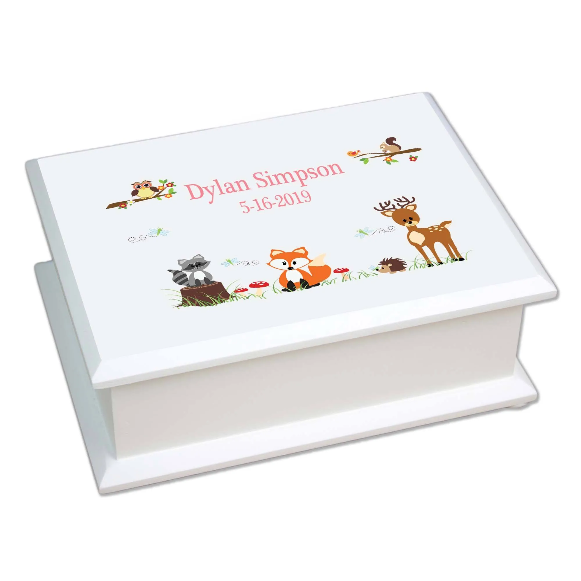 Lift Top Jewelry Box - Woodland