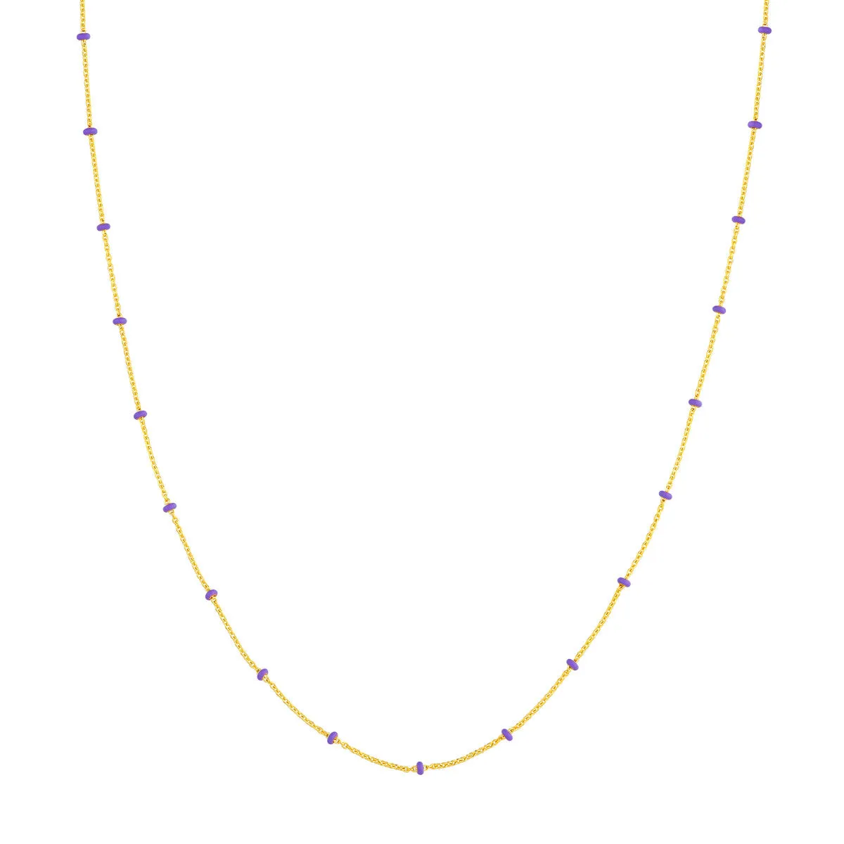 Lilac Enamel Bead Saturn Chain