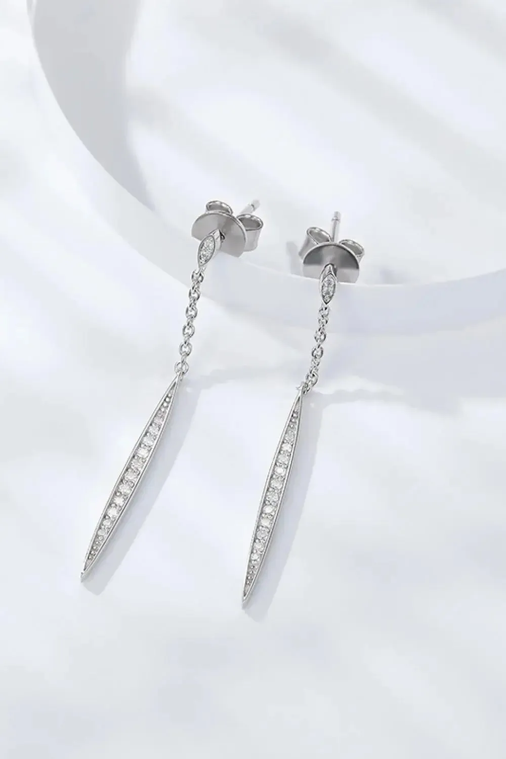 LOVCIA Elegant Moissanite 925 Sterling Silver Drop Earrings