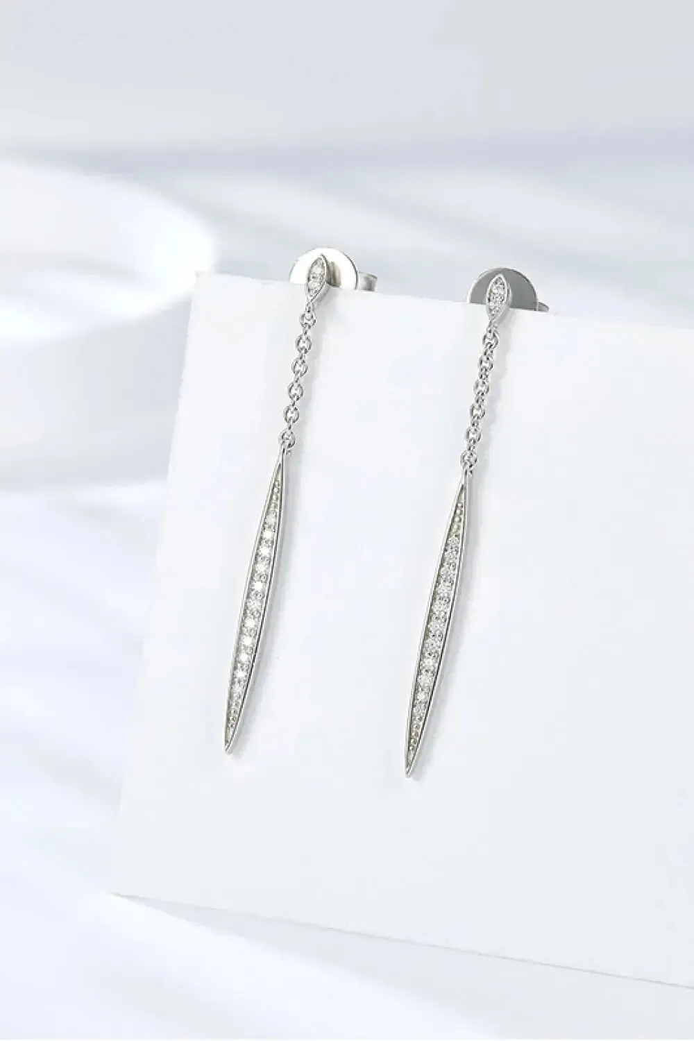 LOVCIA Elegant Moissanite 925 Sterling Silver Drop Earrings