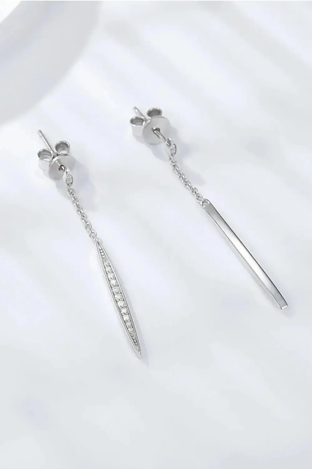 LOVCIA Elegant Moissanite 925 Sterling Silver Drop Earrings