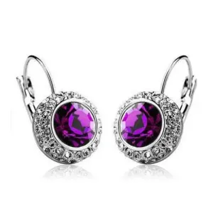 LOVCIA Elegant Semicircular Crystal Earrings - Moon River Collection