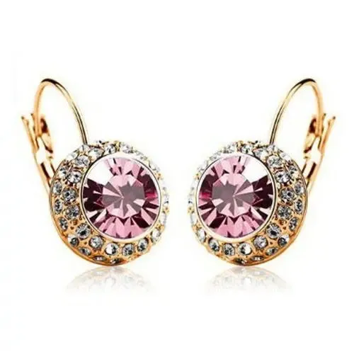 LOVCIA Elegant Semicircular Crystal Earrings - Moon River Collection