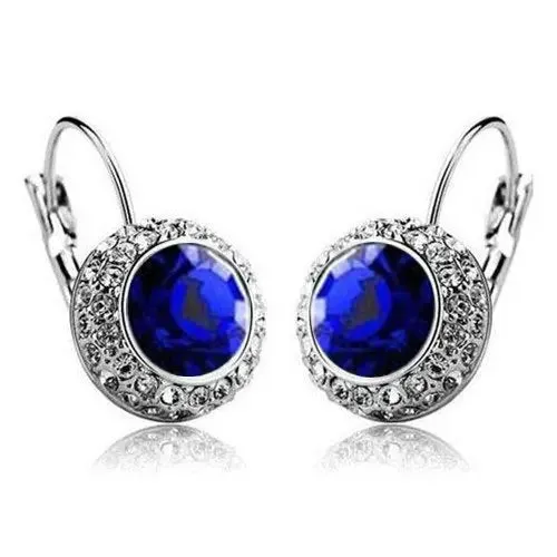 LOVCIA Elegant Semicircular Crystal Earrings - Moon River Collection