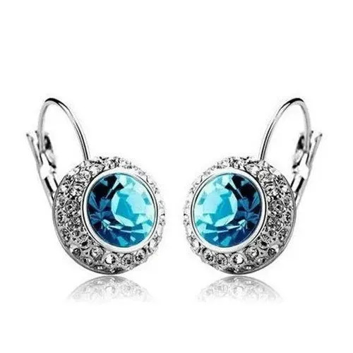 LOVCIA Elegant Semicircular Crystal Earrings - Moon River Collection
