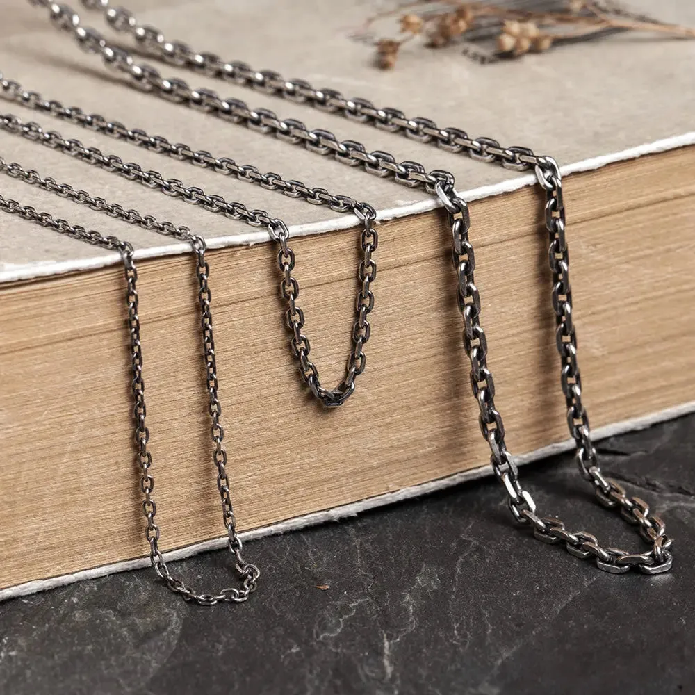 LOVCIA Minimalistic All-match Sterling Silver Men's Chain Necklace