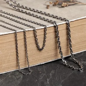 LOVCIA Minimalistic All-match Sterling Silver Men's Chain Necklace