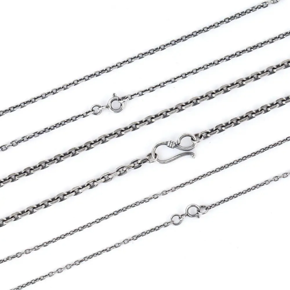 LOVCIA Minimalistic All-match Sterling Silver Men's Chain Necklace