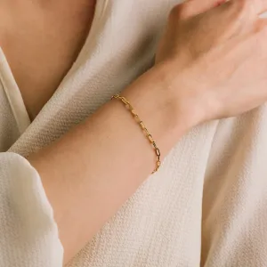 Lover's Tempo Paperclip Bracelet Gold