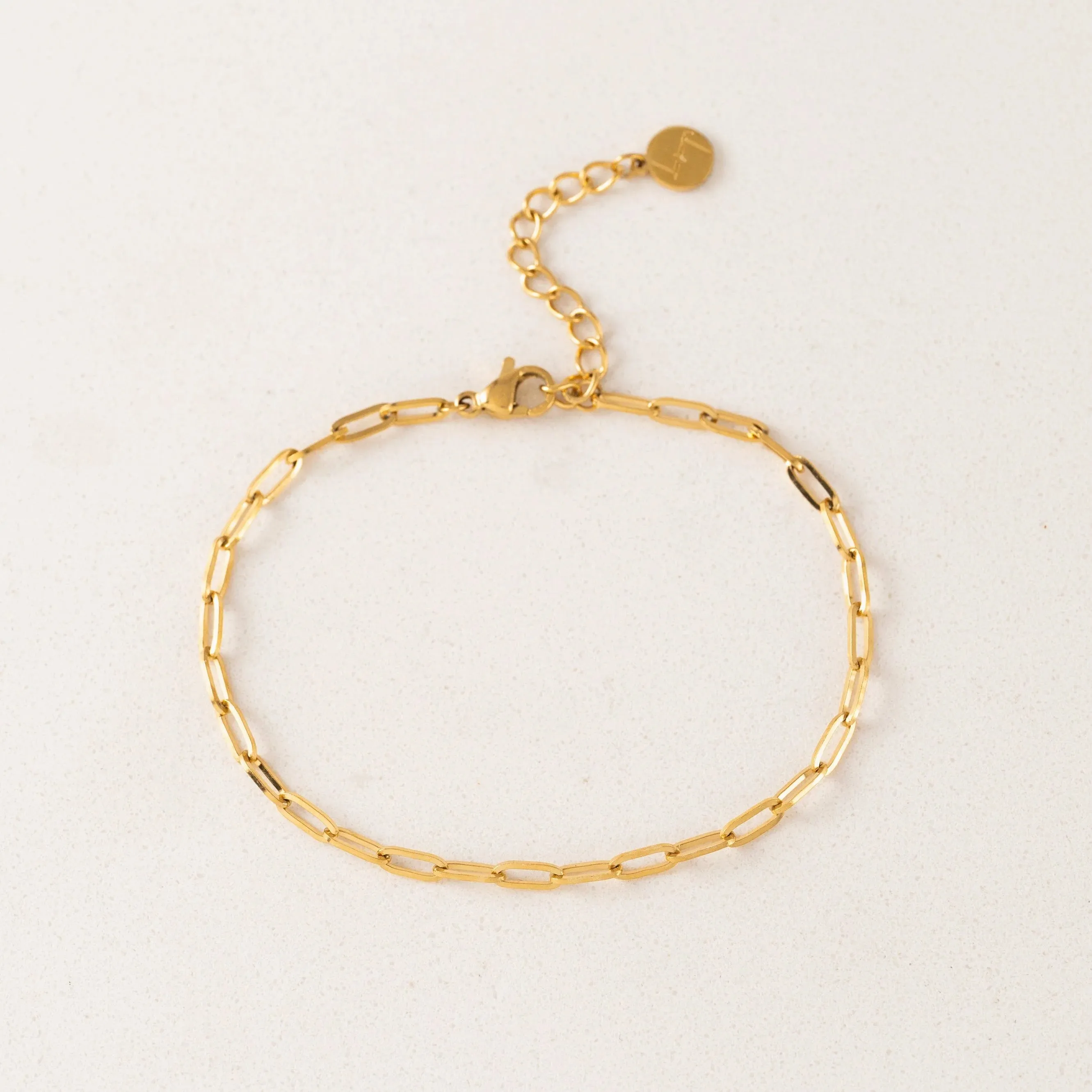 Lover's Tempo Paperclip Bracelet Gold