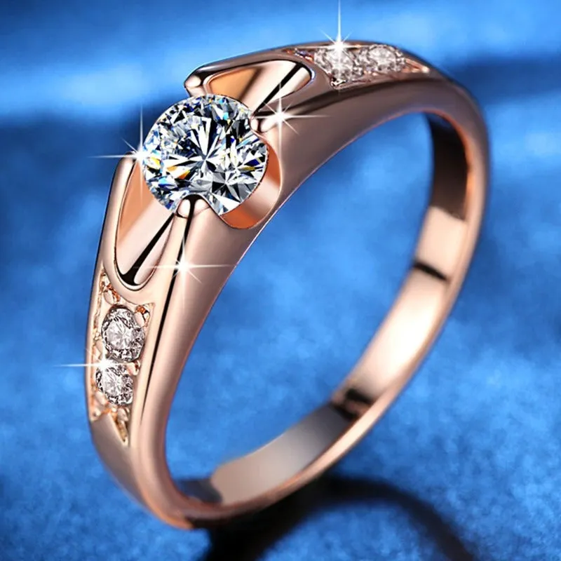 Luxuyr Zircon Gemstone Engagement Ring Women Wedding Jewelry