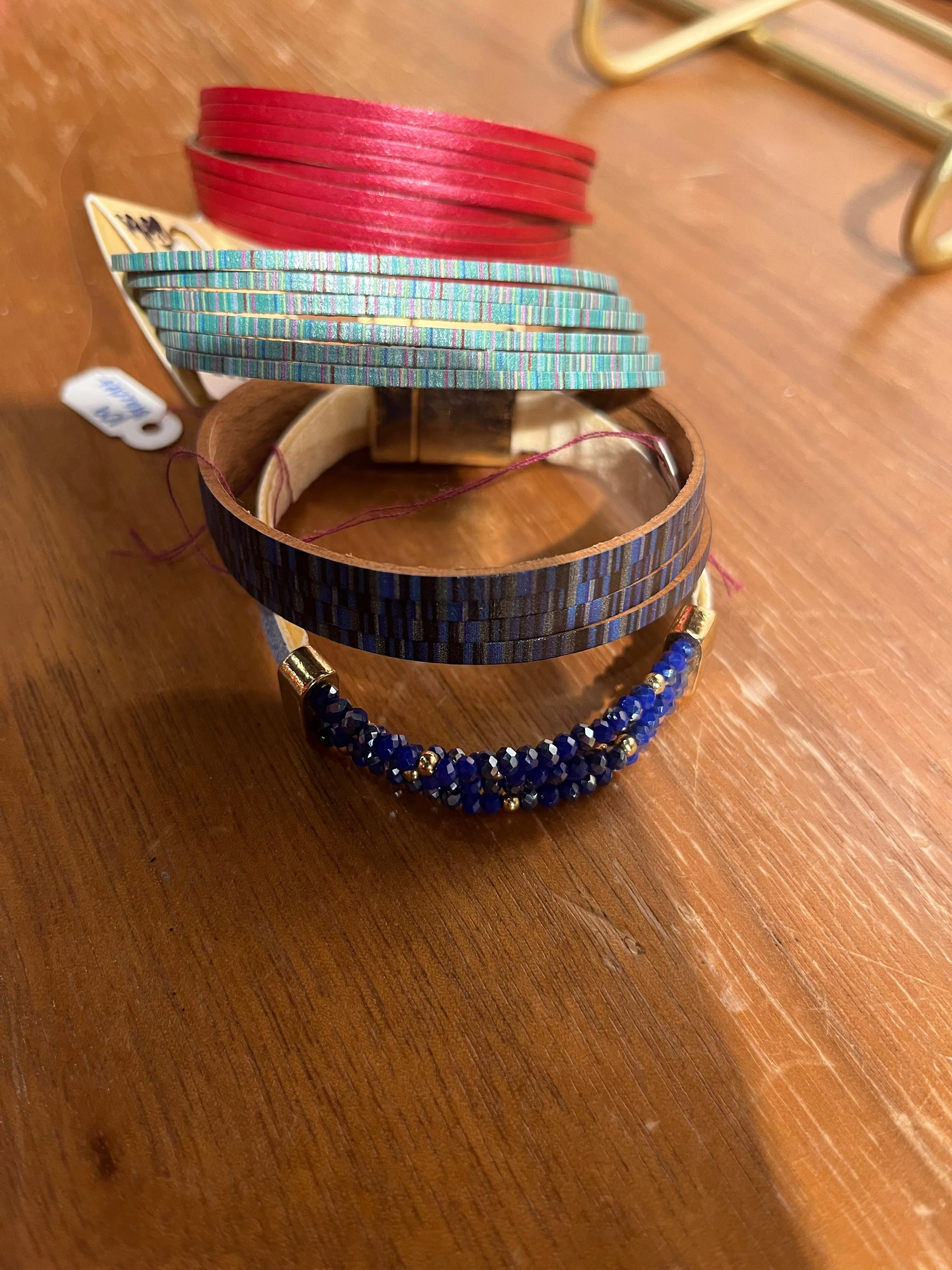 Magnetic leather bracelets 105