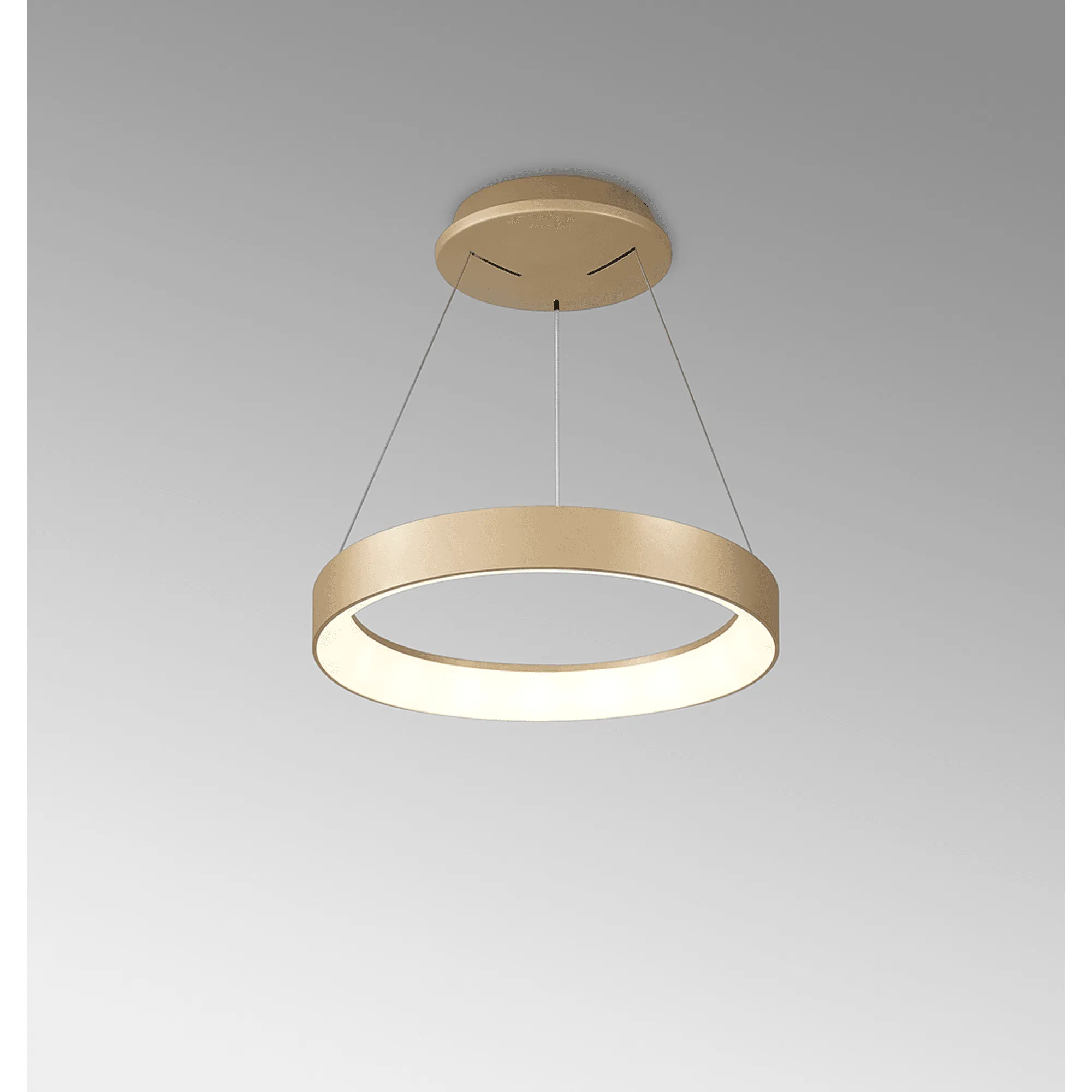 Mantra M8627 Niseko II Ring LED Pendant 38cm Remote Control Gold