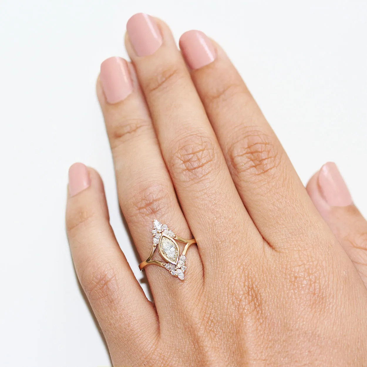 Marquise Diamond Unique Engagement Ring - "Audrey" ♥