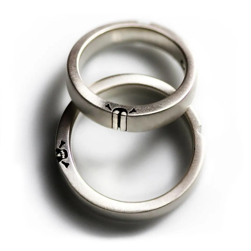 Matching Skull & Heart Union Rings