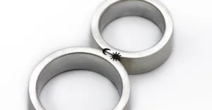 Matching sun and moon rings