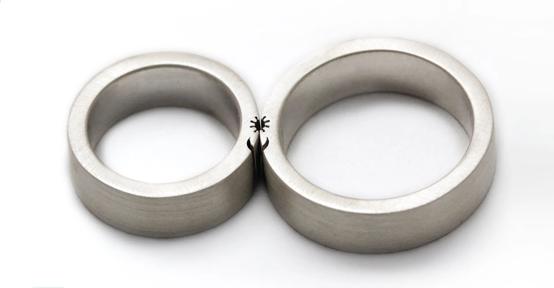 Matching sun and moon rings