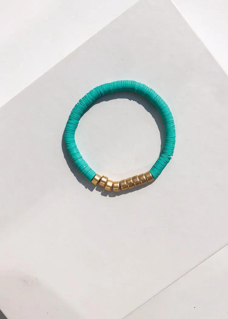 Medocino Stretch Beaded Bracelet Set of 3 - Turquoise