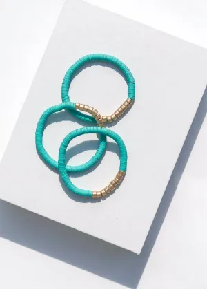 Medocino Stretch Beaded Bracelet Set of 3 - Turquoise