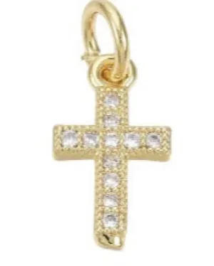 Micro Cubic Zirconia Cross