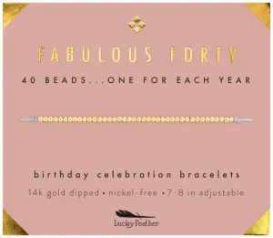 Milestone Birthday Bracelet - Fabulous Forty