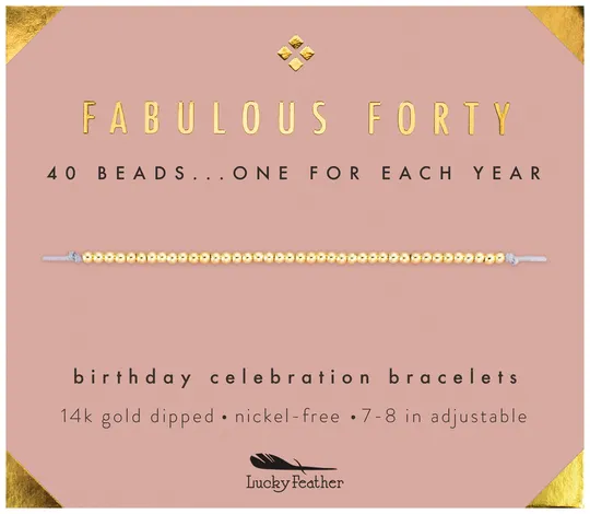 Milestone Birthday Bracelet - Fabulous Forty