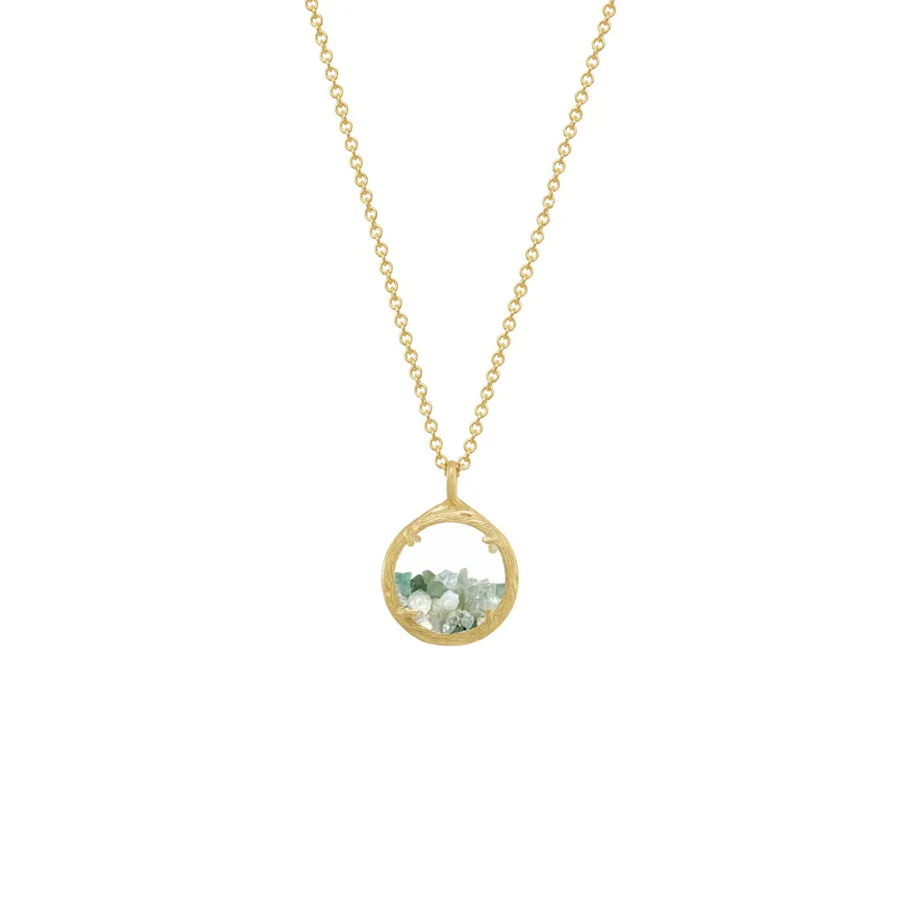 Mini Custom Birthstone Shaker Necklace
