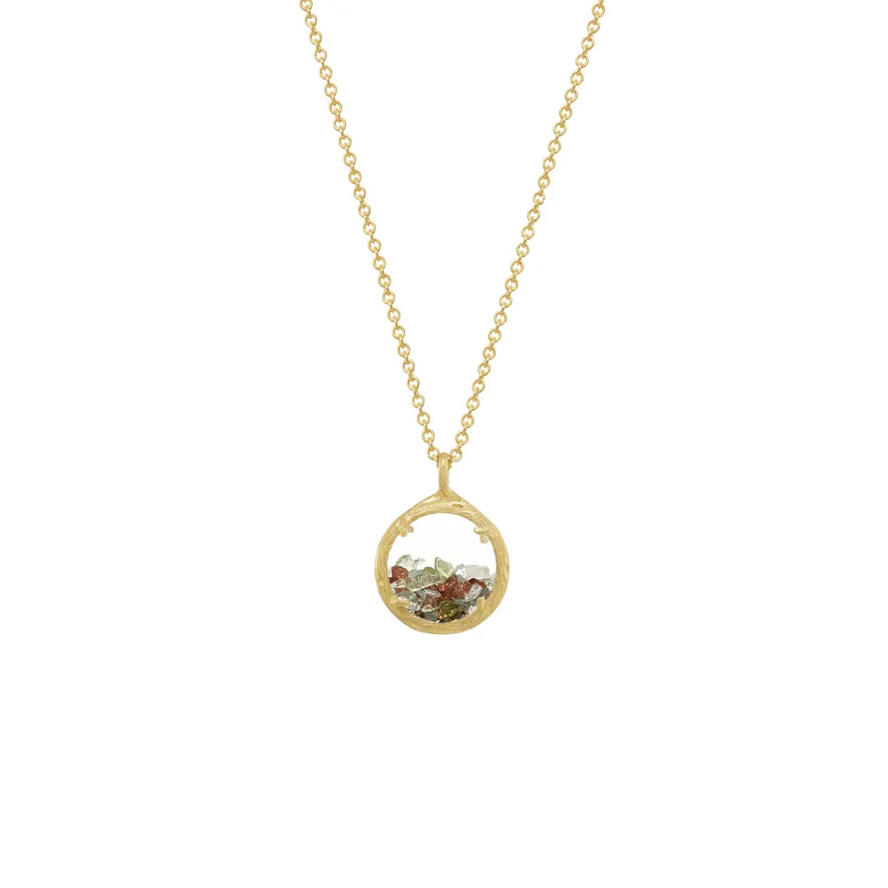 Mini Custom Birthstone Shaker Necklace