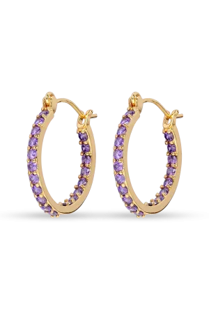 Mini Serena Hoops - Lavender