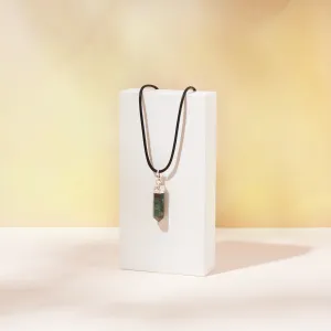 Moss Agate Crystal Polished Pendant - | reiju