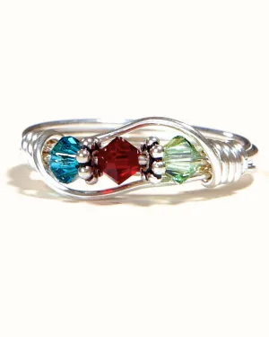 Mother's Ring 3 Birthstones