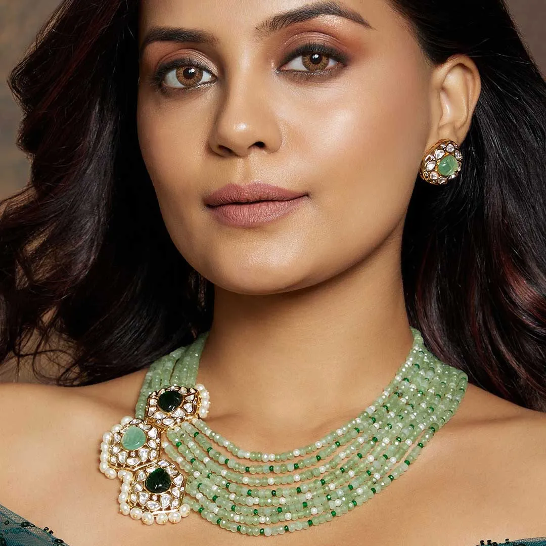 Multi Colour Layered Necklace Set - MRJBR23NS 19