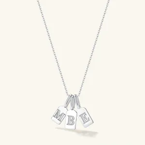 Multi Initial Tag Necklace