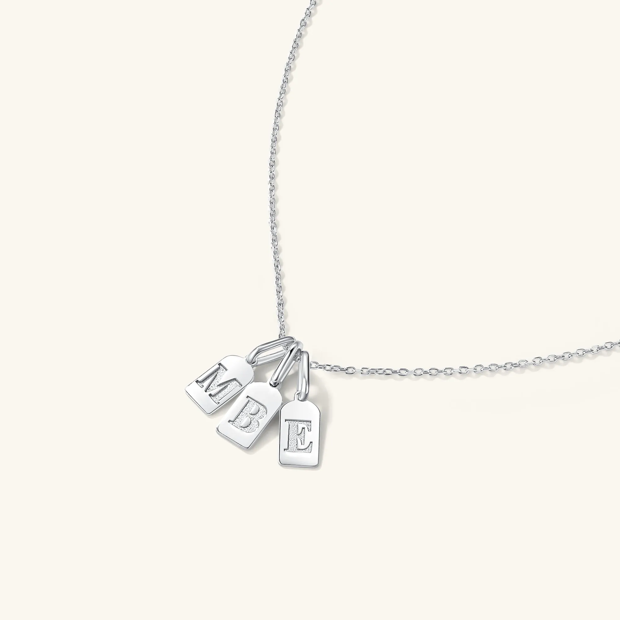 Multi Initial Tag Necklace