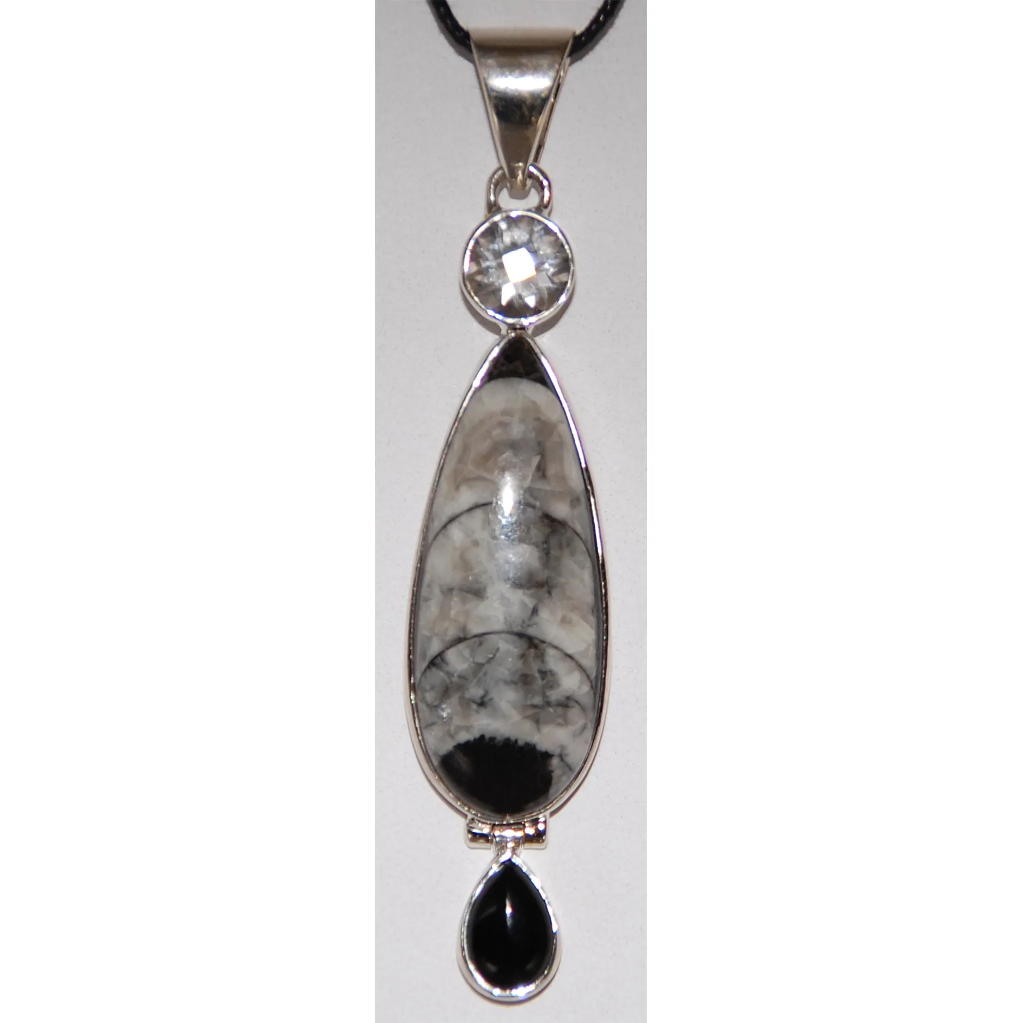 Multi-stone Orthoceras Pendant
