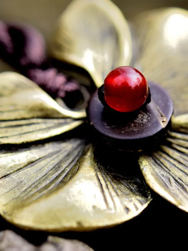 National Ceramic Beads Alloy Flower Necklace